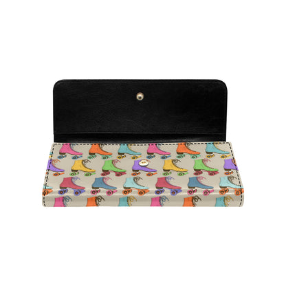 Roller skate Pattern Print Design A01 Women's Trifold Wallet