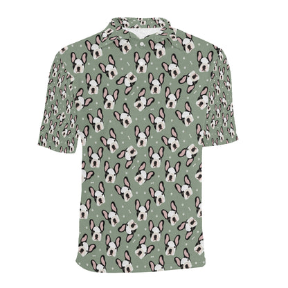 Boston Terrier Pattern Print Design 05 Men Polo Shirt