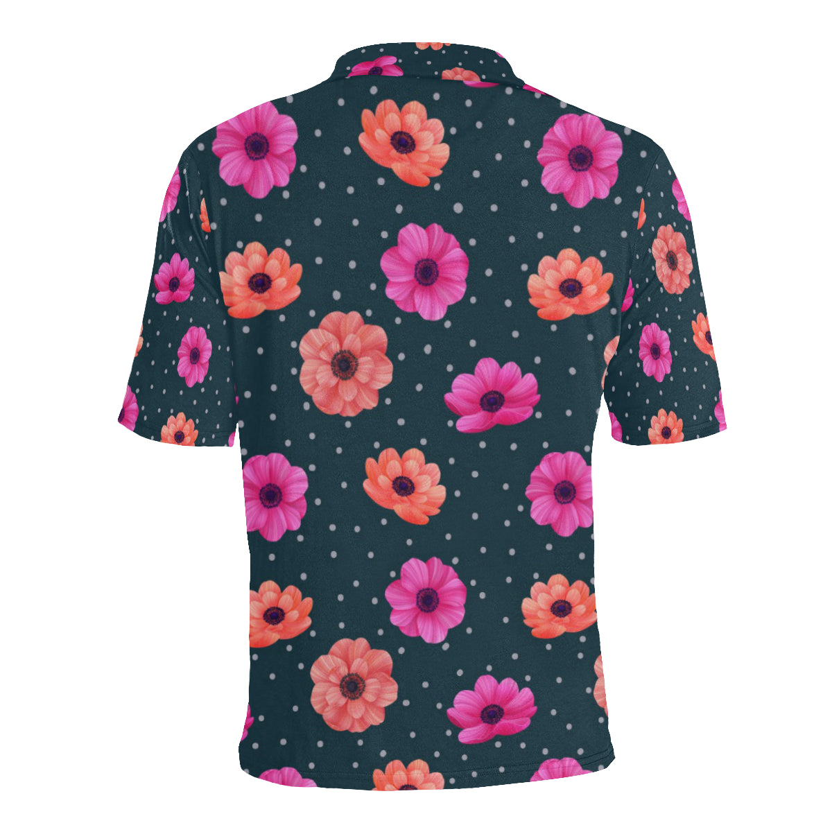 Anemone Pattern Print Design AM08 Men Polo Shirt
