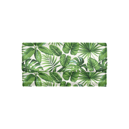 Tropical Flower Pattern Print Design TF013 Women's Trifold Wallet