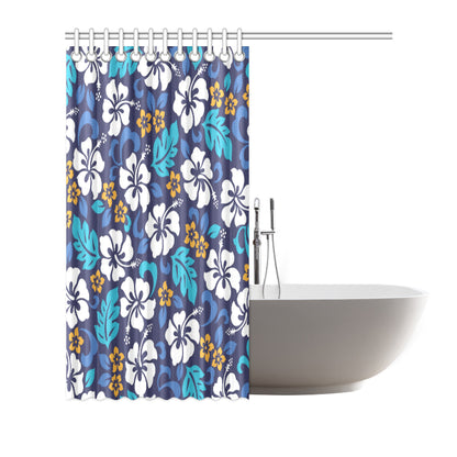 Hibiscus Pattern Print Design HB030 Shower Curtain