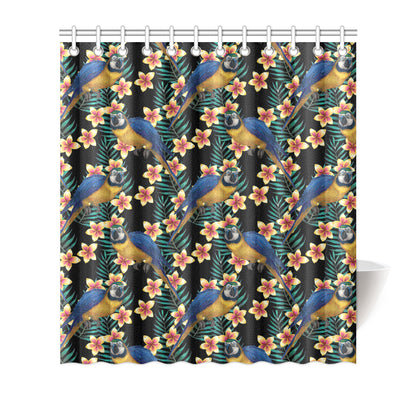 Macaw Pattern Print Design 01 Shower Curtain
