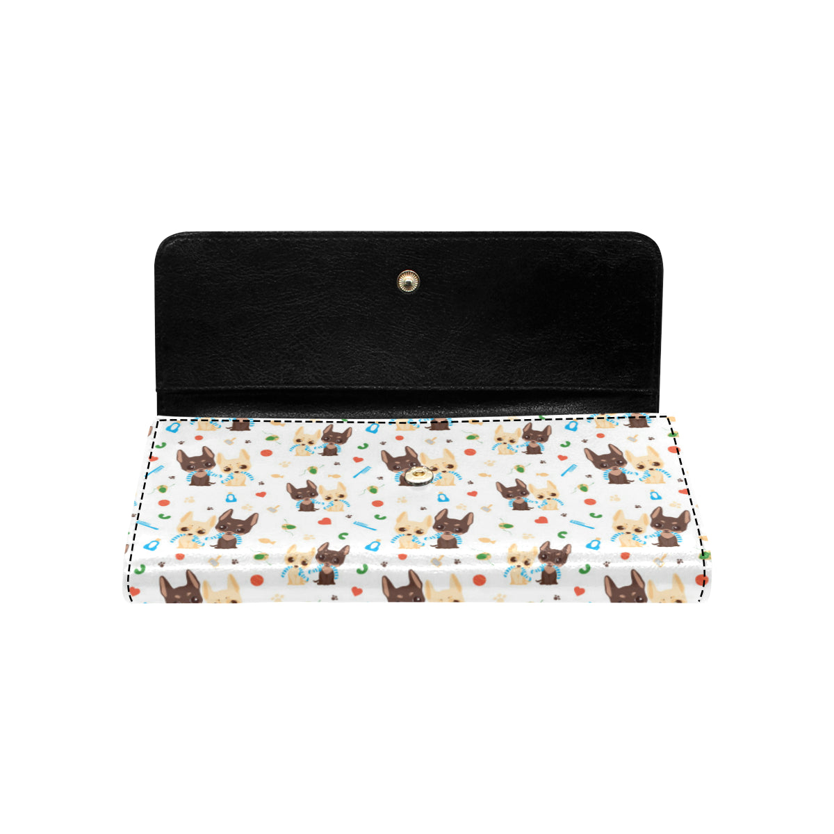 Chihuahua Pattern Print Design 06 Women's Trifold Wallet