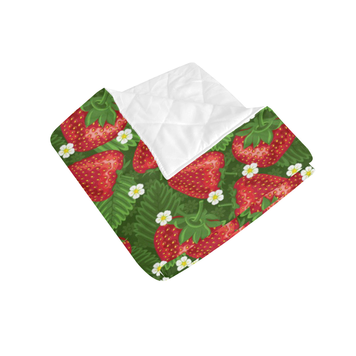 Strawberry Pattern Print Design SB05 Premium Quilt