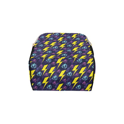 Lightning Thunder Pattern Print Design 01 Diaper Bag Backpack