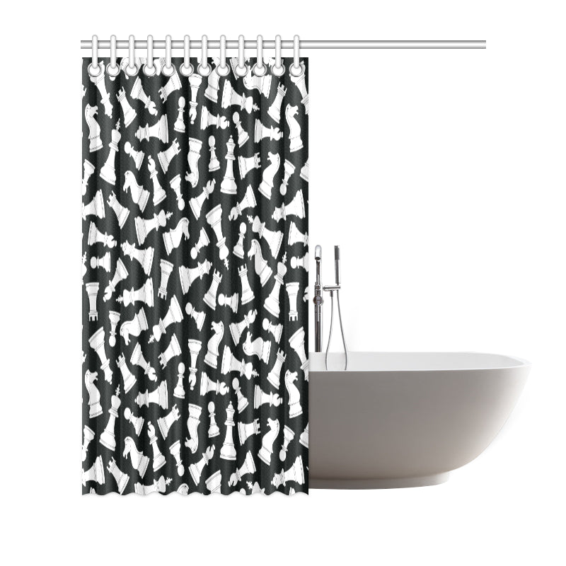 Chess Pattern Print Design 01 Shower Curtain