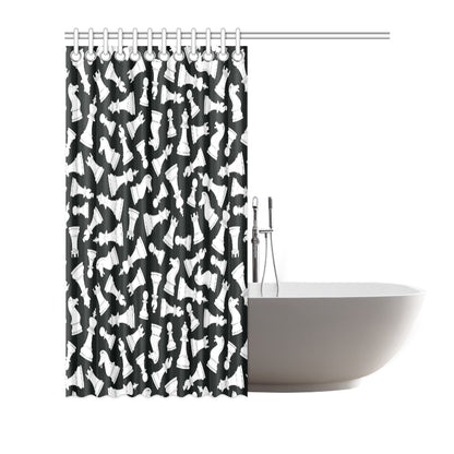 Chess Pattern Print Design 01 Shower Curtain