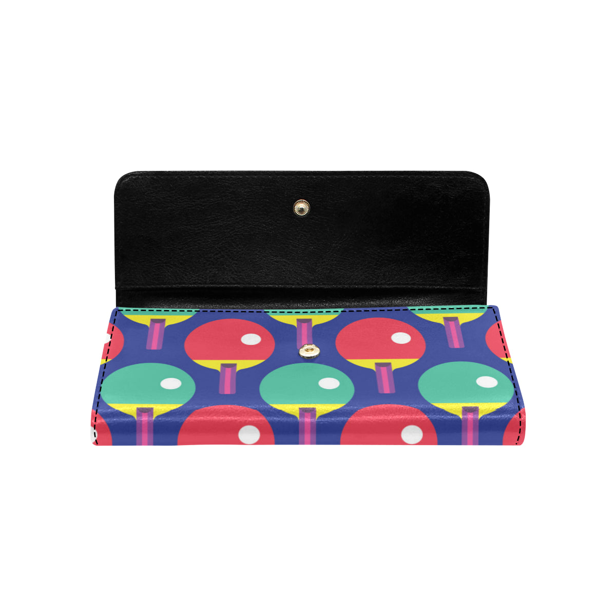 Ping Pong Pattern Print Design A03 Women's Trifold Wallet