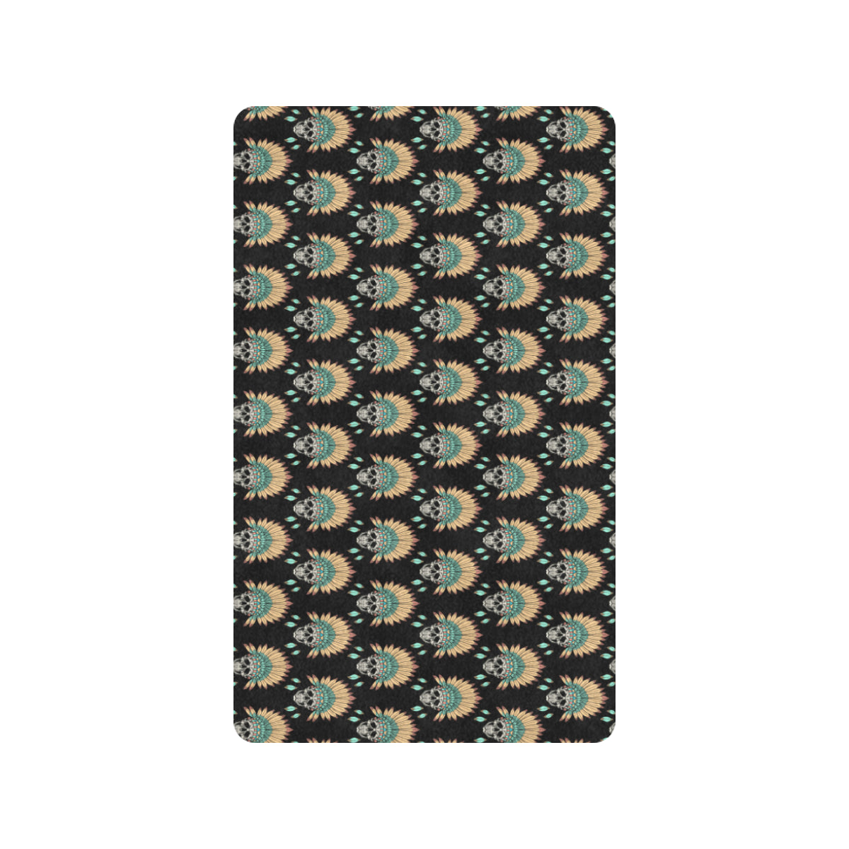 American indian Skull Pattern Rubber Doormat