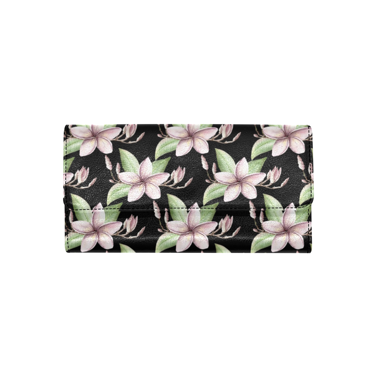 Plumeria Pattern Print Design PM02 Women's Trifold Wallet