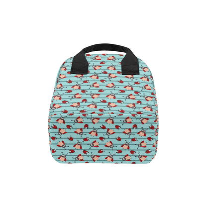 Ladybug Happy Print Pattern Insulated Lunch Bag