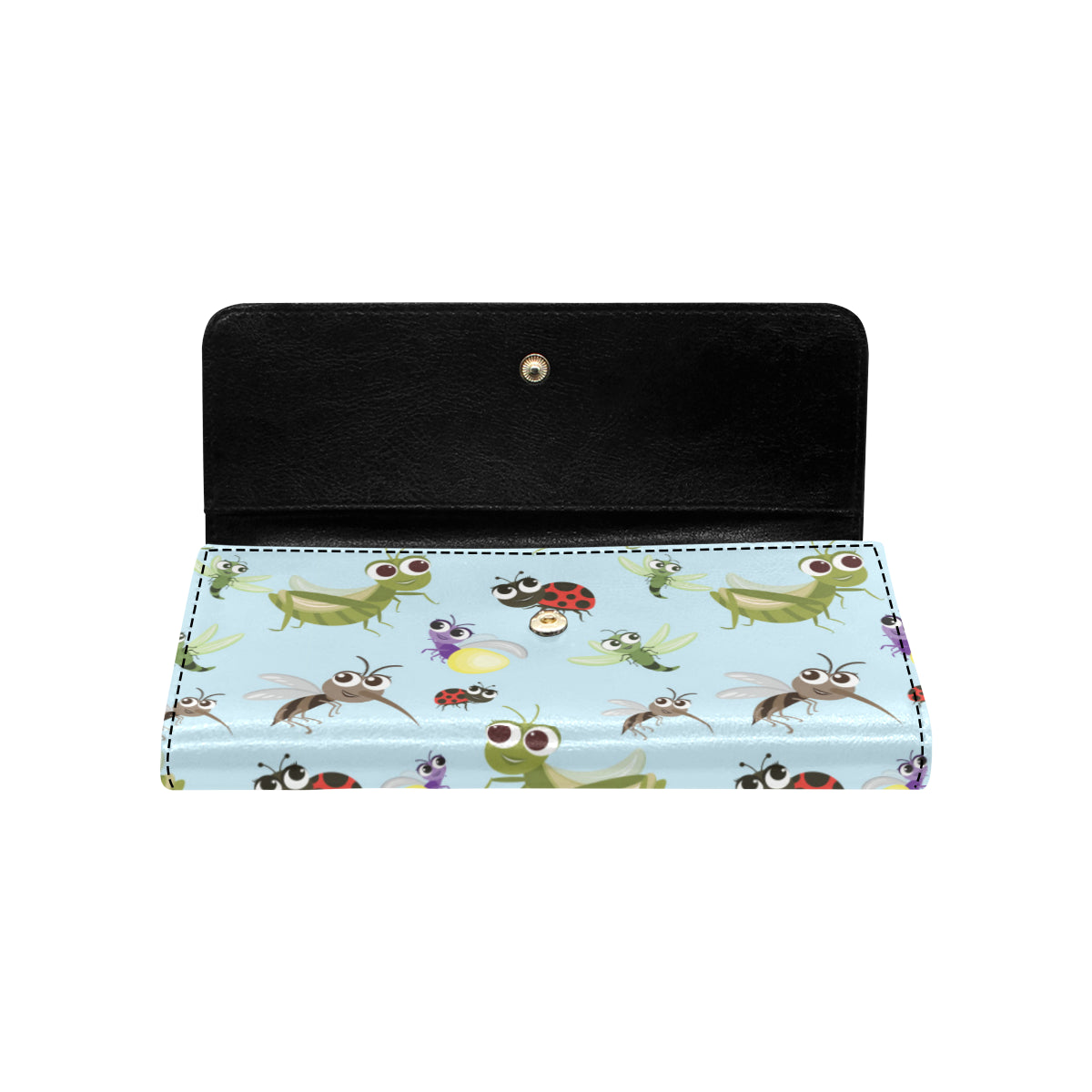 Ladybug Pattern Print Design 01 Women's Trifold Wallet