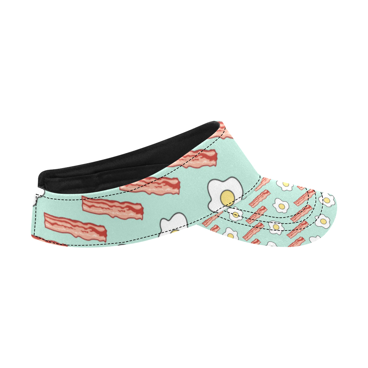 Bacon Sausage Pattern Print Design 01 Unisex Sun Visor