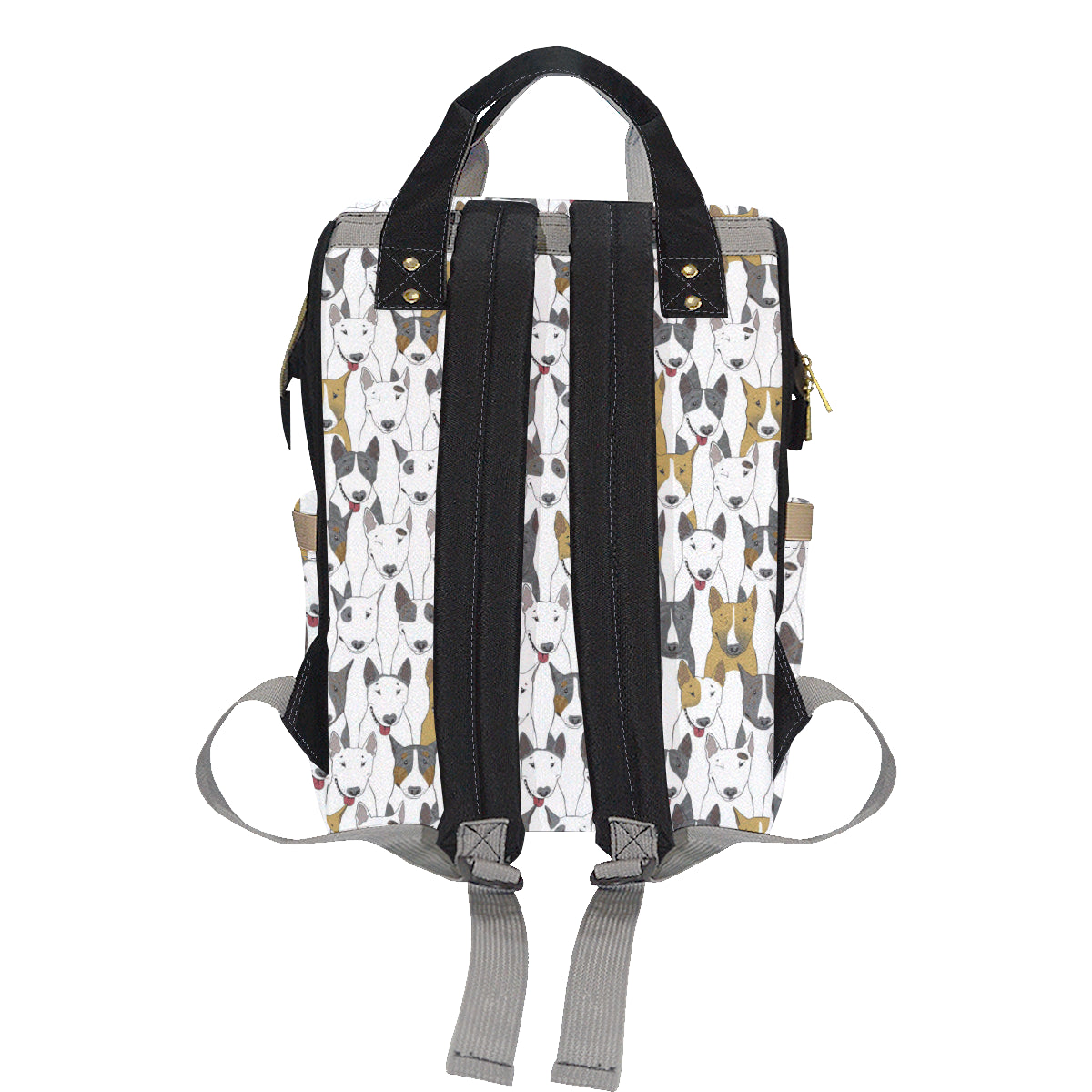 Bull Terriers Pattern Print Design 03 Diaper Bag Backpack