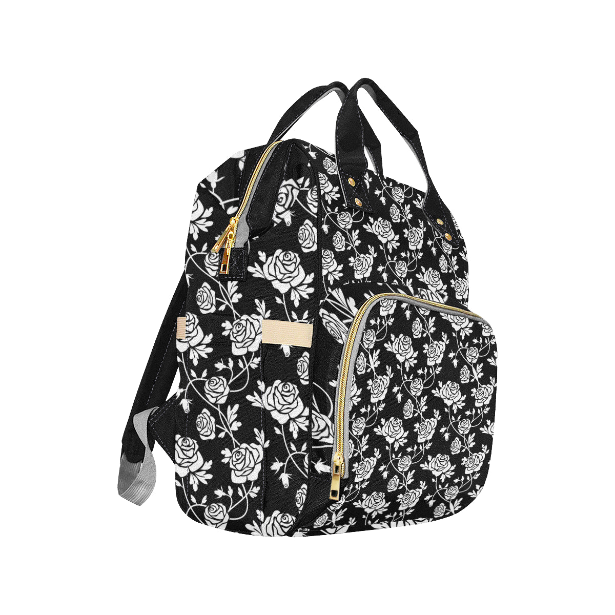 Rose Pattern Print Design RO013 Diaper Bag Backpack