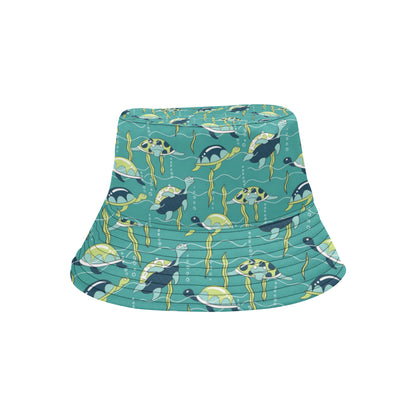 Sea Turtle Pattern Print Design T08 Unisex Bucket Hat