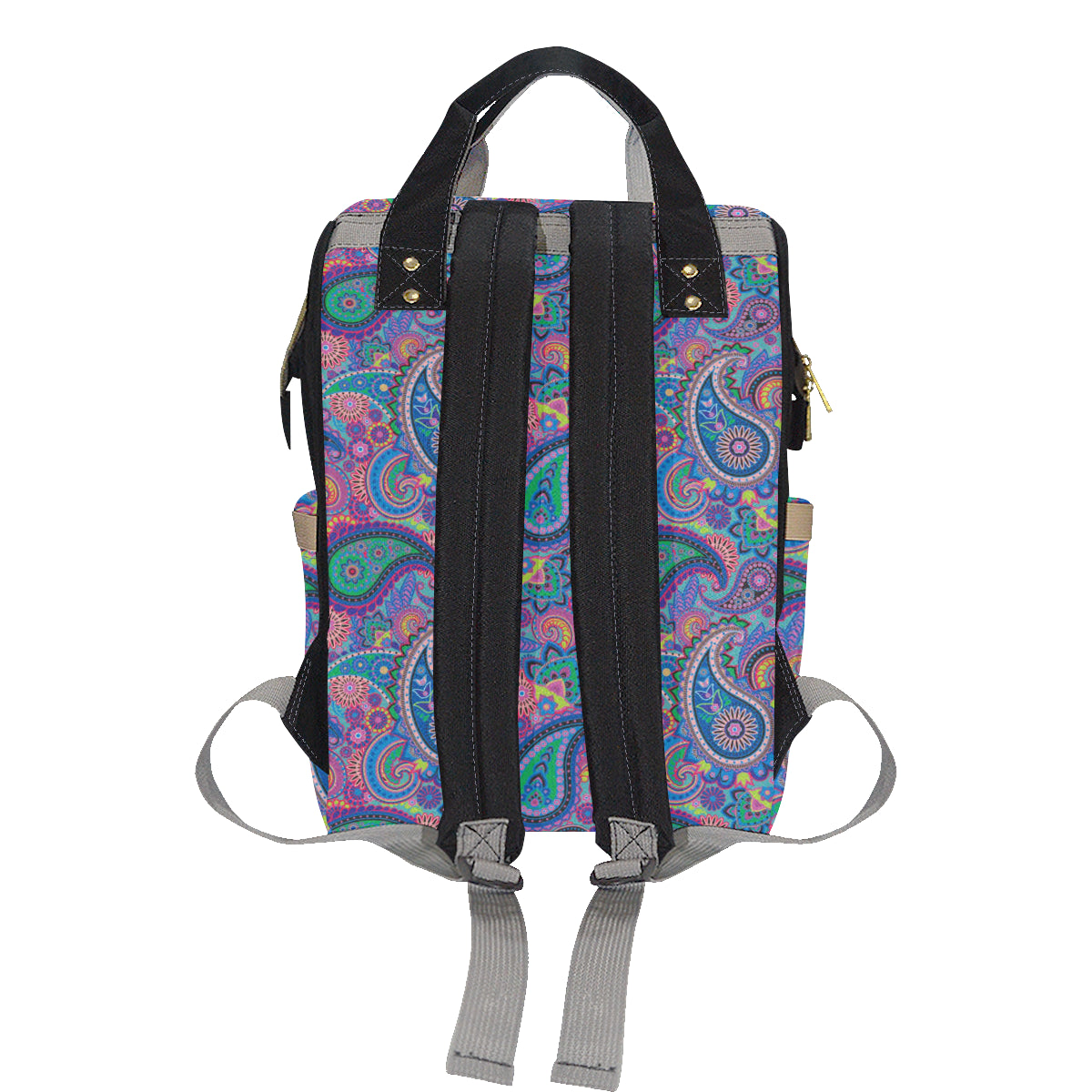 Paisley Colorful Pattern Print Design A02 Diaper Bag Backpack