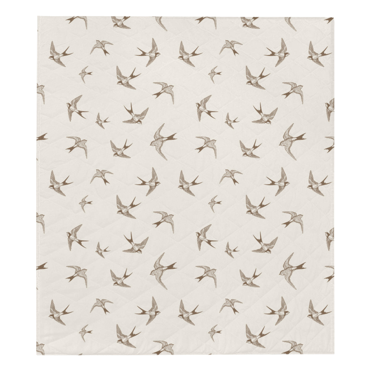 Swallow Bird Pattern Print Design 01 Premium Quilt