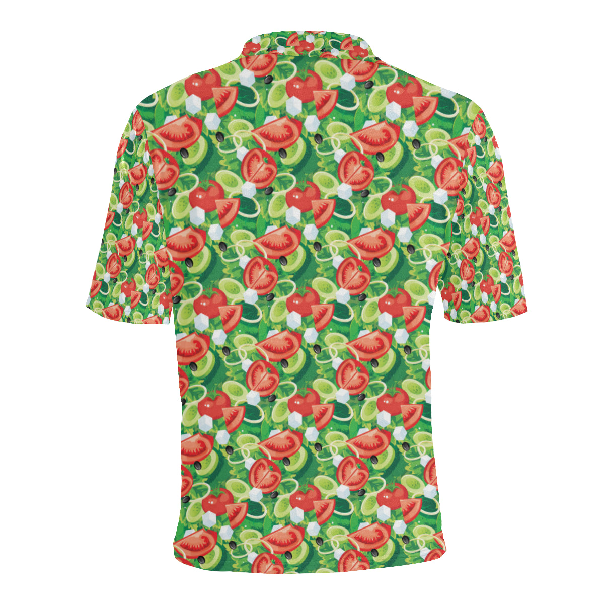 Vegan Salad Themed Design Print Men Polo Shirt