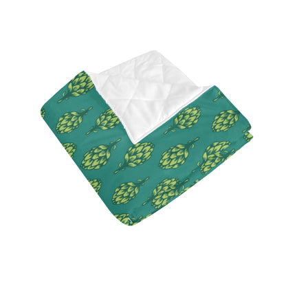 Artichoke Pattern Print Design 04 Premium Quilt