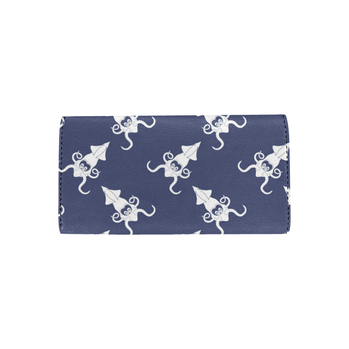 Giant Squid Pattern Print Design 02 Women's Trifold Wallet