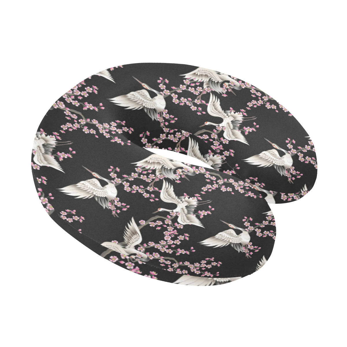 Crane Pattern Print Design 01 U-Shaped Travel Neck Pillow