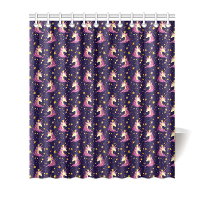 Unicorn Princess Star Sparkle Shower Curtain