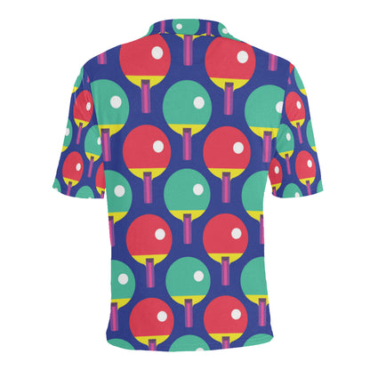 Ping Pong Pattern Print Design A03 Men Polo Shirt