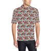 Sugar Skull Colorful Themed Print Men Polo Shirt