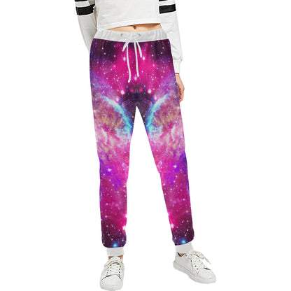 Galaxy Night Purple Space Print Unisex Sweatpants