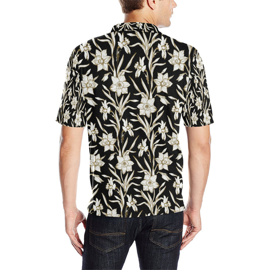 Daffodils Pattern Print Design DF06 Men Polo Shirt