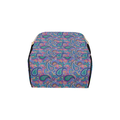 Paisley Colorful Pattern Print Design A02 Diaper Bag Backpack