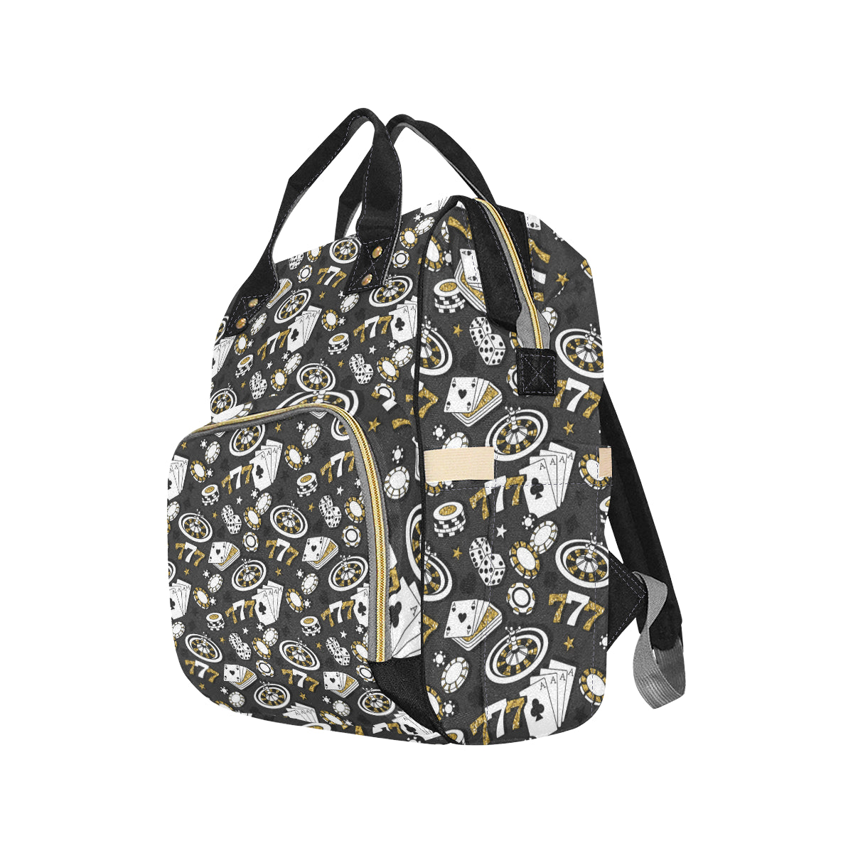Casino Pattern Print Design 05 Diaper Bag Backpack