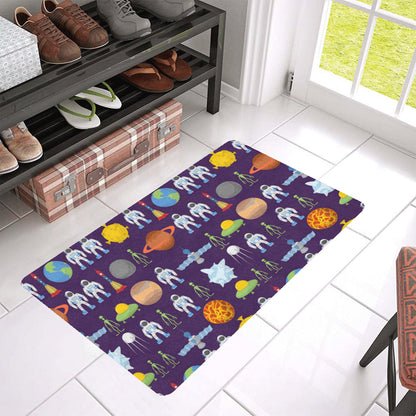 Alien Astronaut Planet Rubber Doormat