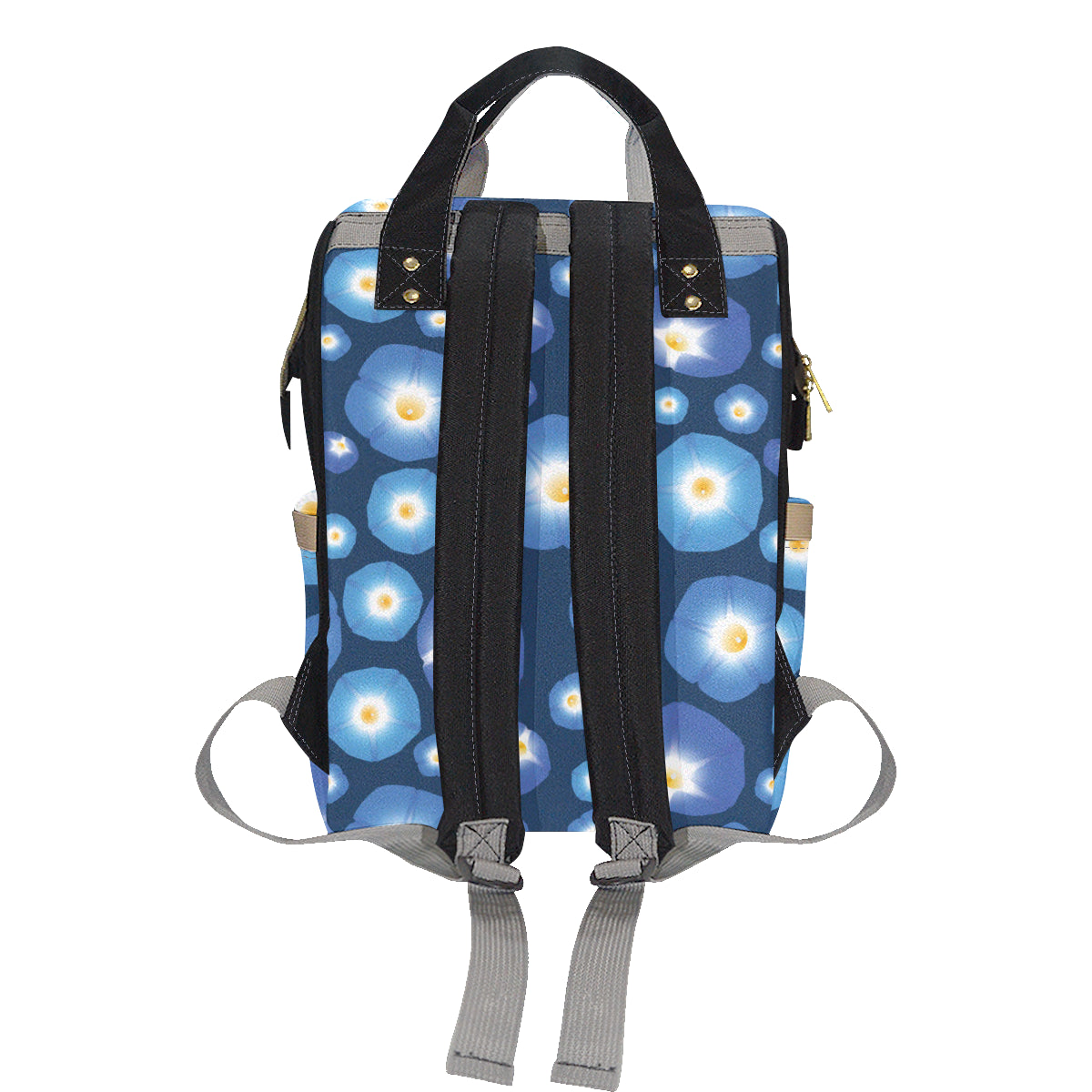 Morning Glory Pattern Print Design 02 Diaper Bag Backpack