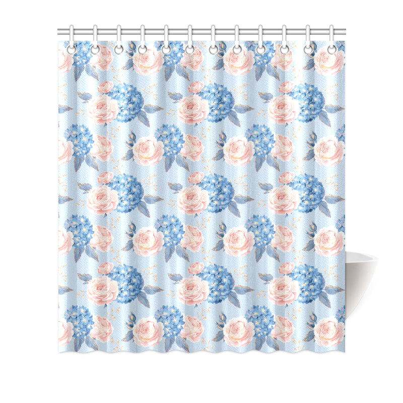 Hydrangea Pattern Print Design HD06 Shower Curtain