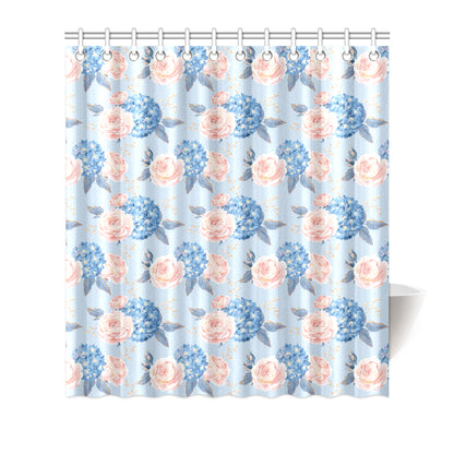 Hydrangea Pattern Print Design HD06 Shower Curtain
