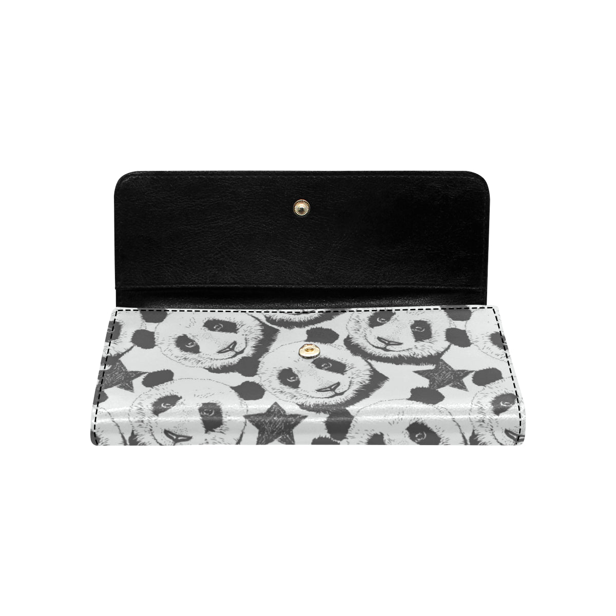 Panda Pattern Print Design A02 Women's Trifold Wallet