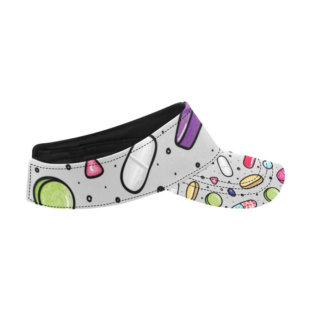 Pill Pattern Print Design A04 Unisex Sun Visor