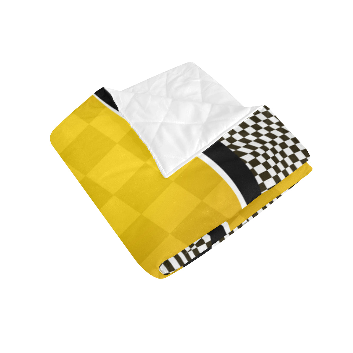 Checkered Pattern Print Design 02 Premium Quilt