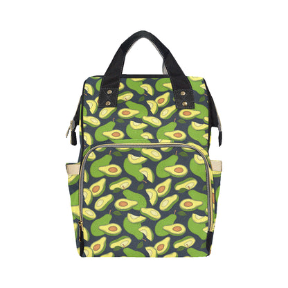 Avocado Pattern Print Design AC013 Diaper Bag Backpack