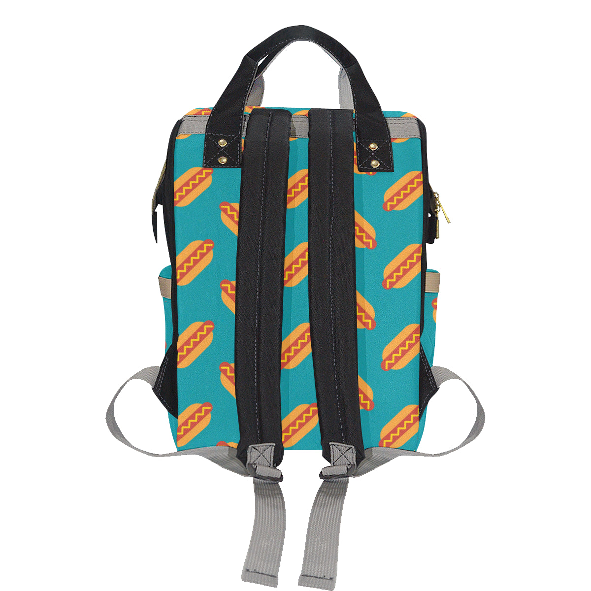 Hot Dog Pattern Print Design 03 Diaper Bag Backpack