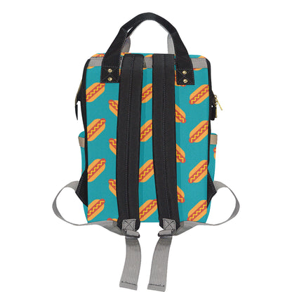Hot Dog Pattern Print Design 03 Diaper Bag Backpack