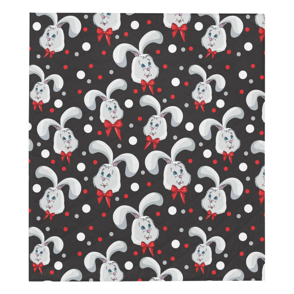 Rabbit Pattern Print Design RB012 Premium Quilt