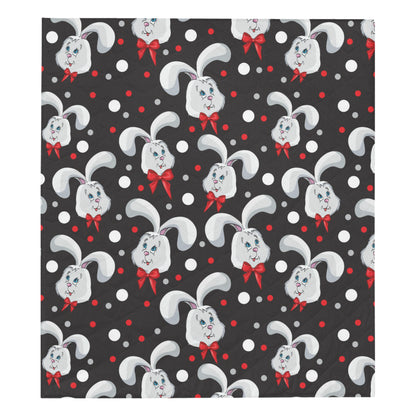 Rabbit Pattern Print Design RB012 Premium Quilt