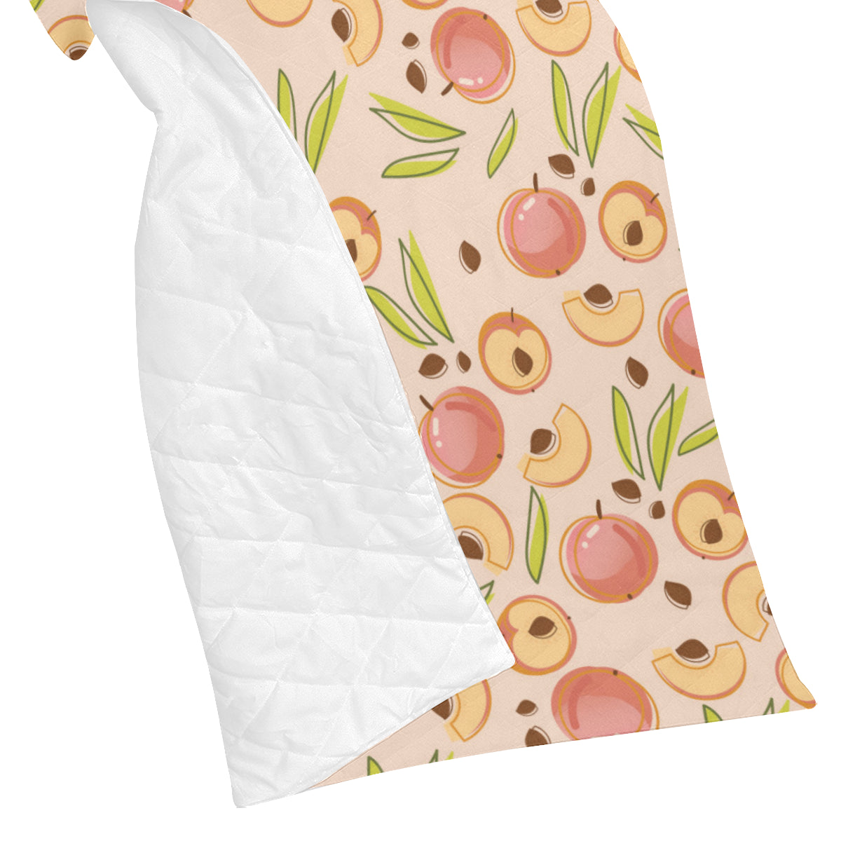 Peach Pattern Print Design A01 Premium Quilt