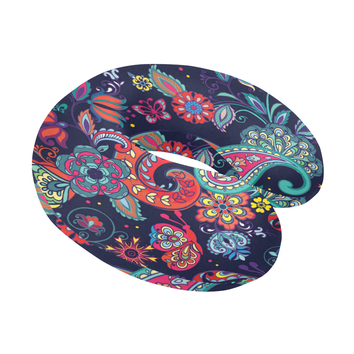 Paisley Boho Pattern Print Design A06 U-Shaped Travel Neck Pillow