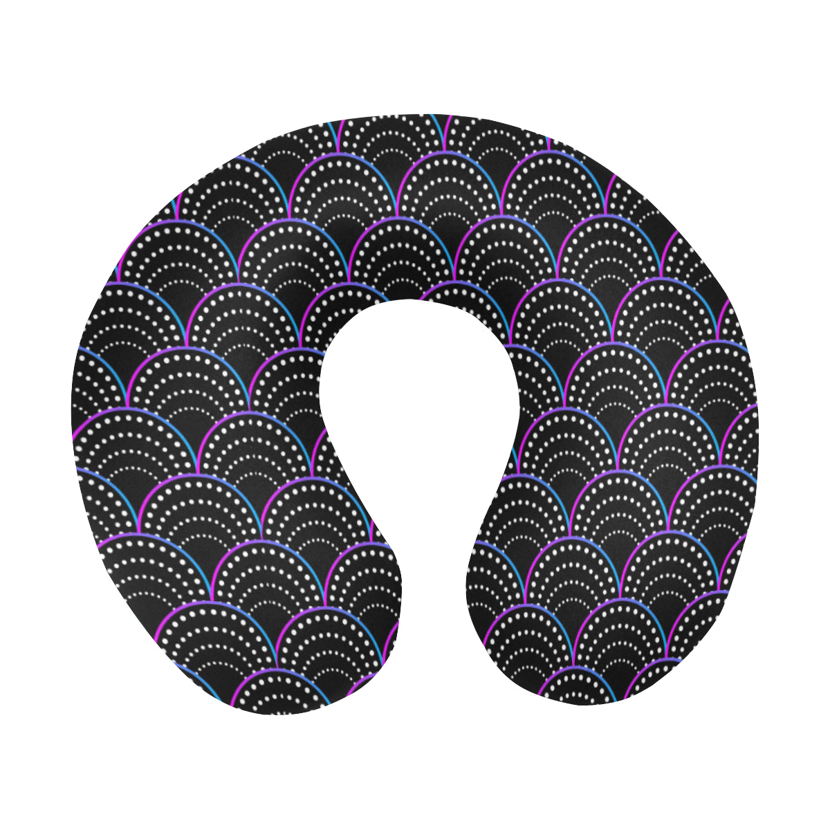 Mermaid Pattern Print Design 09 U-Shaped Travel Neck Pillow