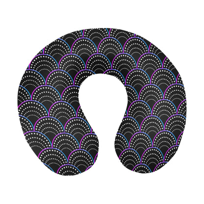 Mermaid Pattern Print Design 09 U-Shaped Travel Neck Pillow