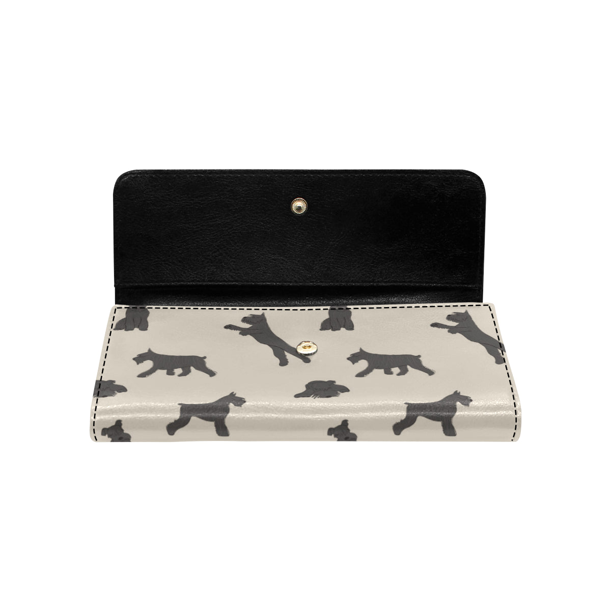 Schnauzers Pattern Print Design A06 Women's Trifold Wallet